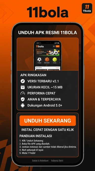 Tampilan halaman APK 11bola