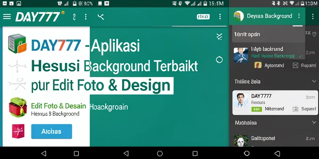Antarmuka DAY777 menampilkan fitur hapus background dengan mudah.