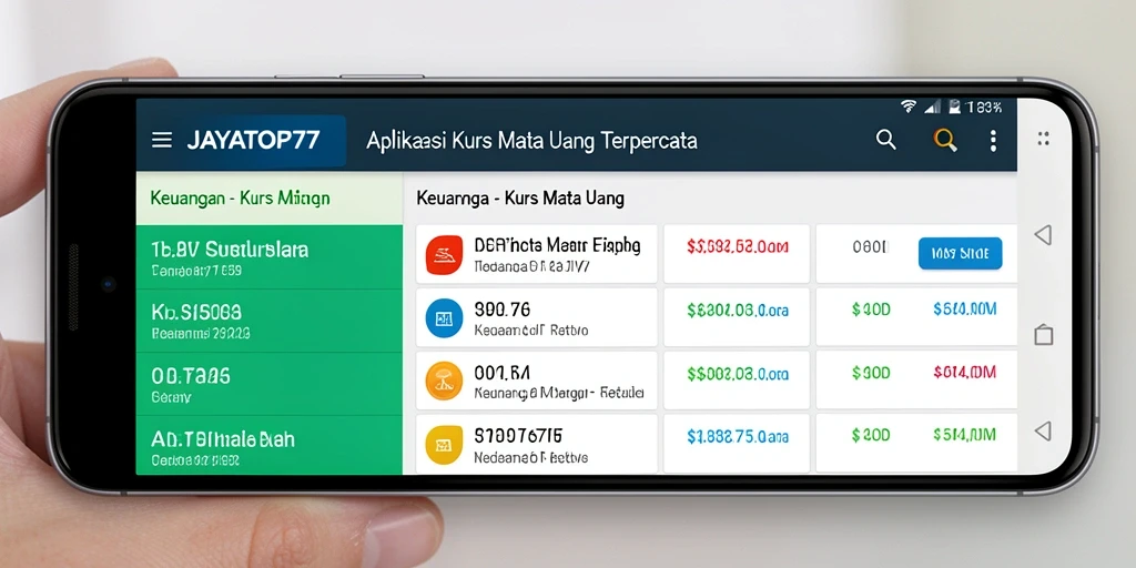 Antarmuka intuitif dan fitur konversi mata uang JAYATOP77.