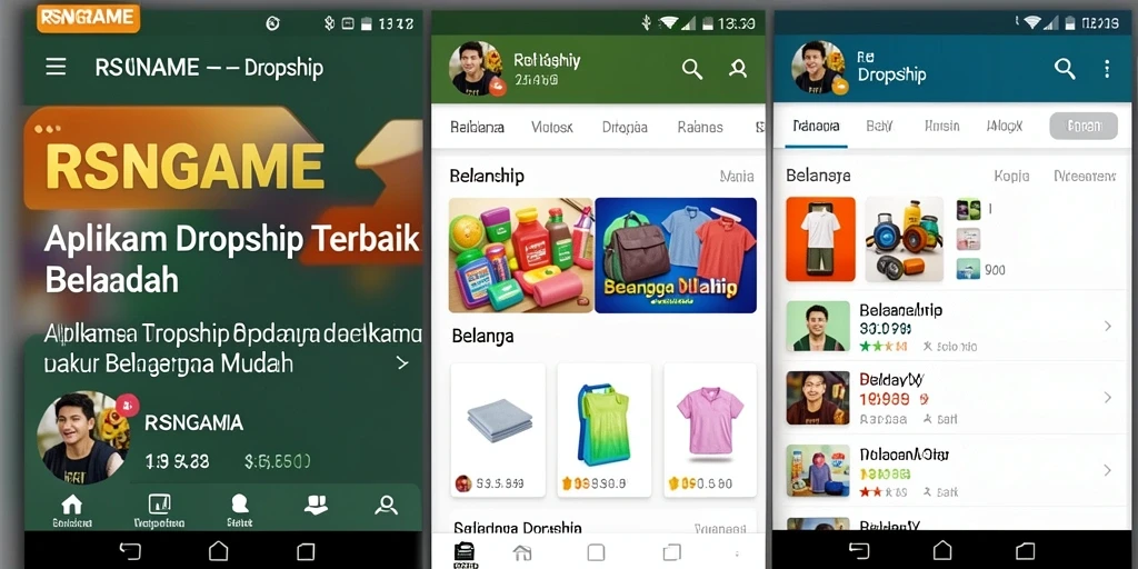 Tampilan antarmuka RSNGAME yang sederhana dan efisien untuk belanja.