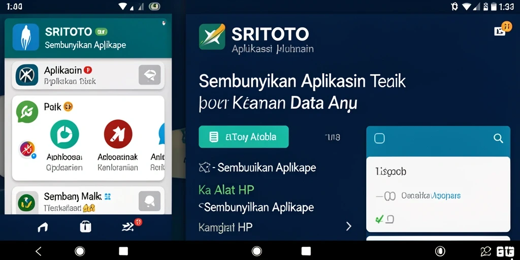 Antarmuka utama aplikasi SRITOTO yang sederhana dan fungsional.